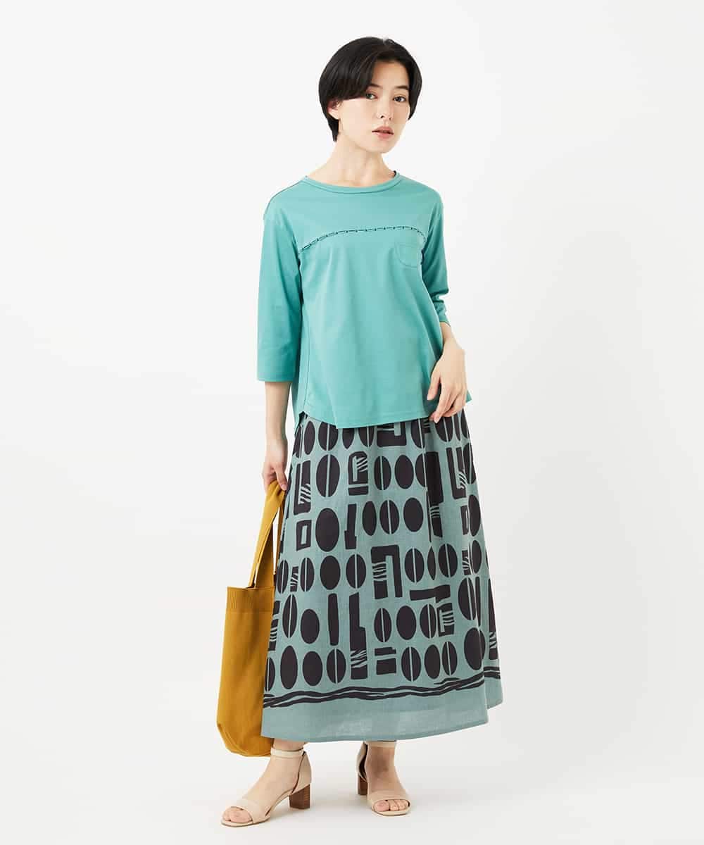 NHKGA52210 GIANNI LO GIUDICE(小さいサイズ)(メゾン ドゥ サンク) アンチスウェットステッチ刺繍カットソー イエロー