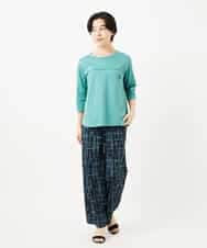 NHKGA52210 GIANNI LO GIUDICE(小さいサイズ)(メゾン ドゥ サンク) アンチスウェットステッチ刺繍カットソー イエロー