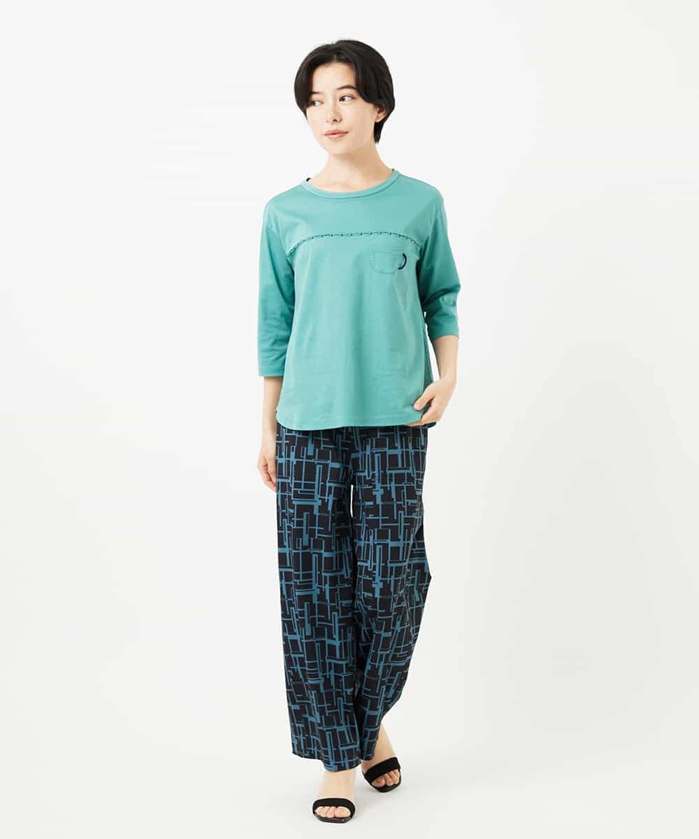NHKGA52210 GIANNI LO GIUDICE(小さいサイズ)(メゾン ドゥ サンク) アンチスウェットステッチ刺繍カットソー イエロー