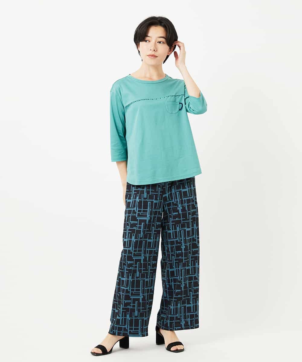 NHKGA52210 GIANNI LO GIUDICE(小さいサイズ)(メゾン ドゥ サンク) アンチスウェットステッチ刺繍カットソー イエロー