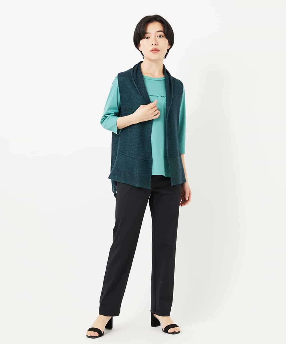 NHKGA52210 GIANNI LO GIUDICE(小さいサイズ)(メゾン ドゥ サンク) アンチスウェットステッチ刺繍カットソー イエロー