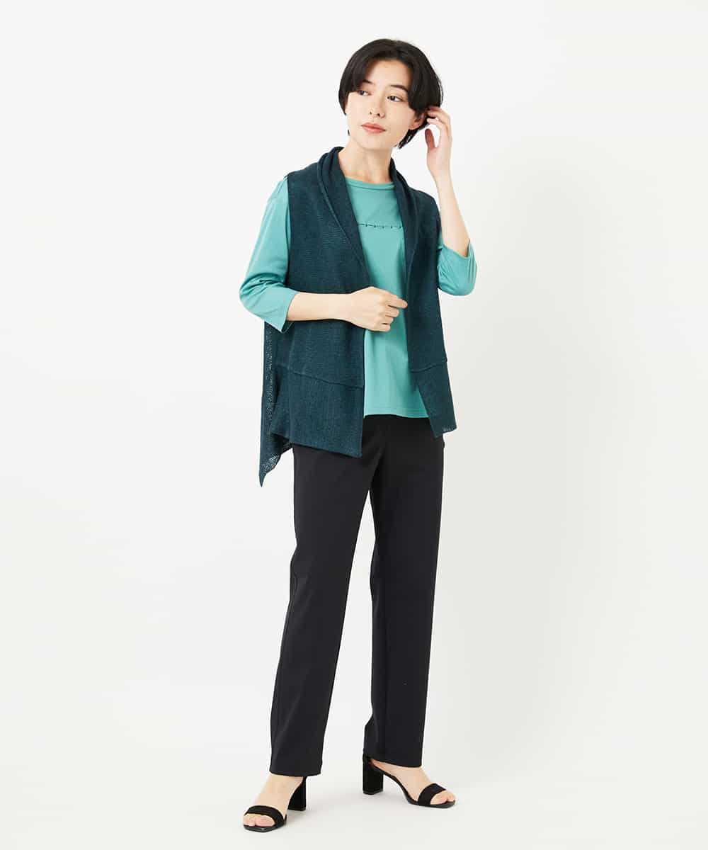 NHKGA52210 GIANNI LO GIUDICE(小さいサイズ)(メゾン ドゥ サンク) アンチスウェットステッチ刺繍カットソー イエロー
