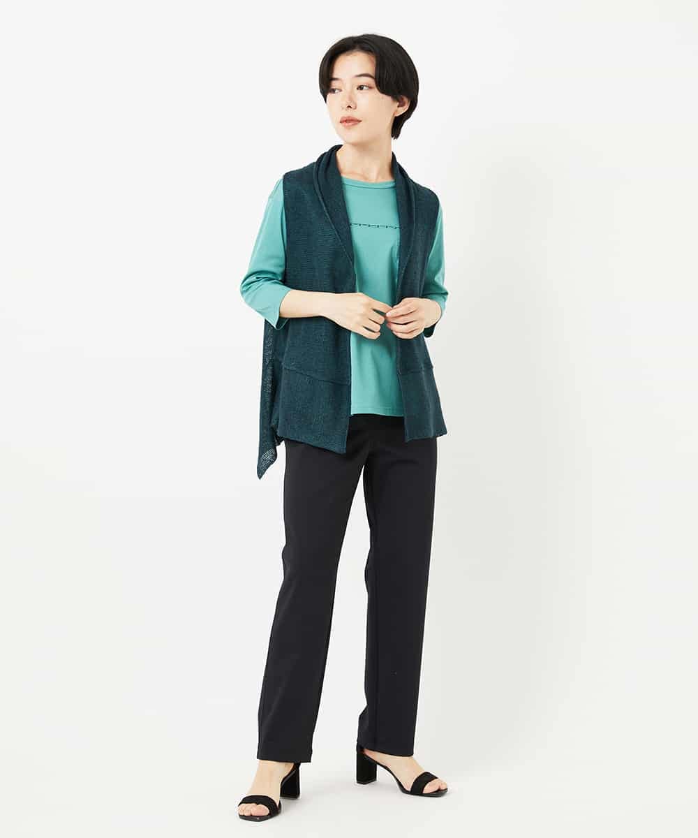 NHKGA52210 GIANNI LO GIUDICE(小さいサイズ)(メゾン ドゥ サンク) アンチスウェットステッチ刺繍カットソー イエロー