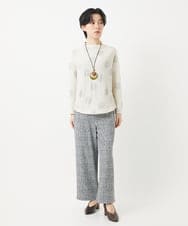 NHKGB03230 GIANNI LO GIUDICE(小さいサイズ)(メゾン ドゥ サンク) [日本製]強撚コットンドットジャガードカットソー アイボリー