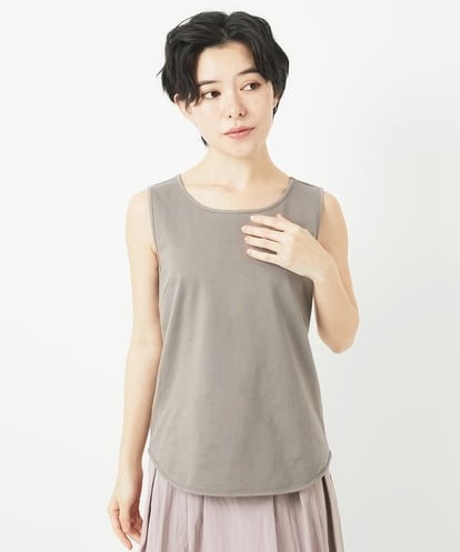 Maison de CINQ(メゾン ドゥ サンク) [日本製]エココットンタンクトップ モカ 36