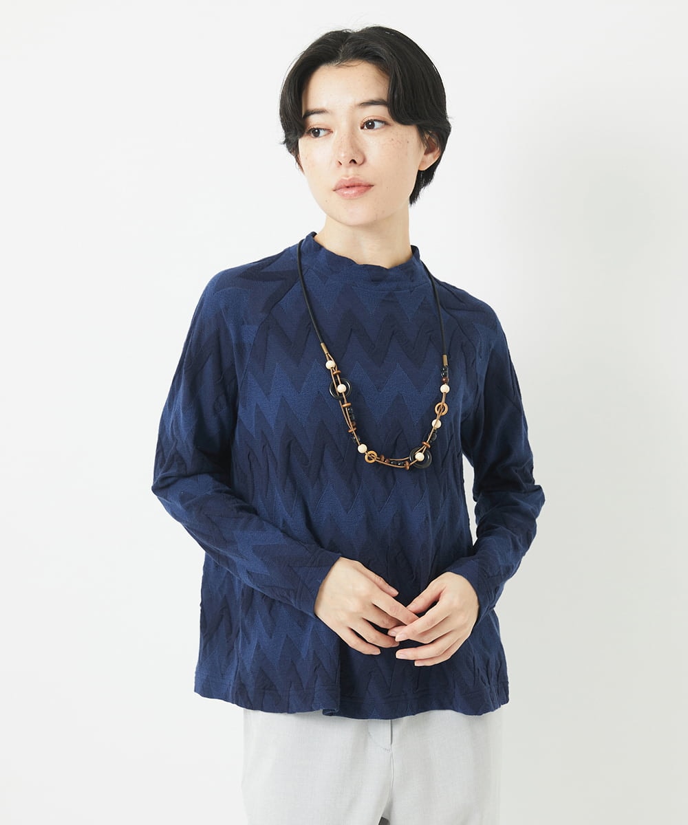 NHKGB11230 GIANNI LO GIUDICE(小さいサイズ)(メゾン ドゥ サンク) [日本製]ヤバネジャガードカットソー ベージュ