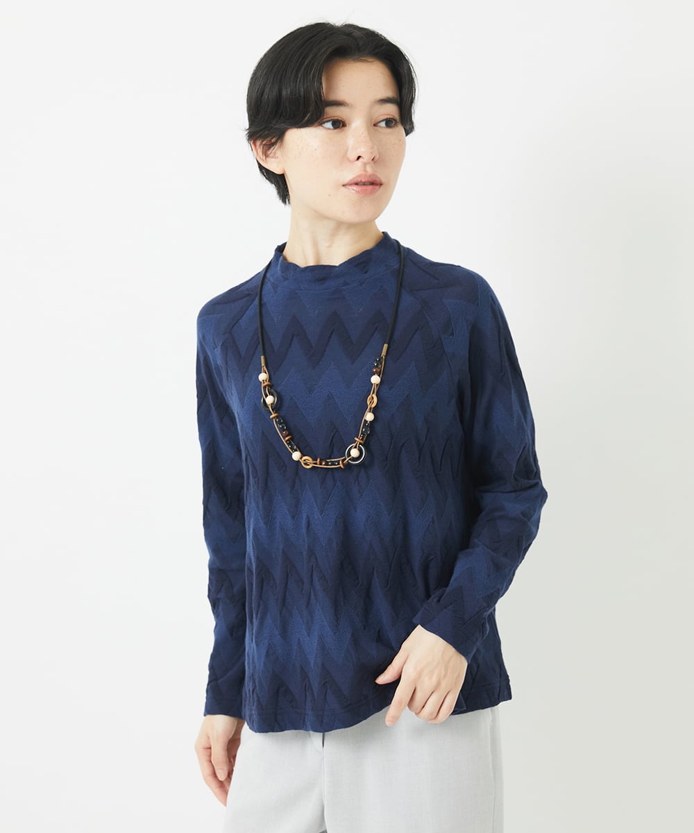 NHKGB11230 GIANNI LO GIUDICE(小さいサイズ)(メゾン ドゥ サンク) [日本製]ヤバネジャガードカットソー ベージュ