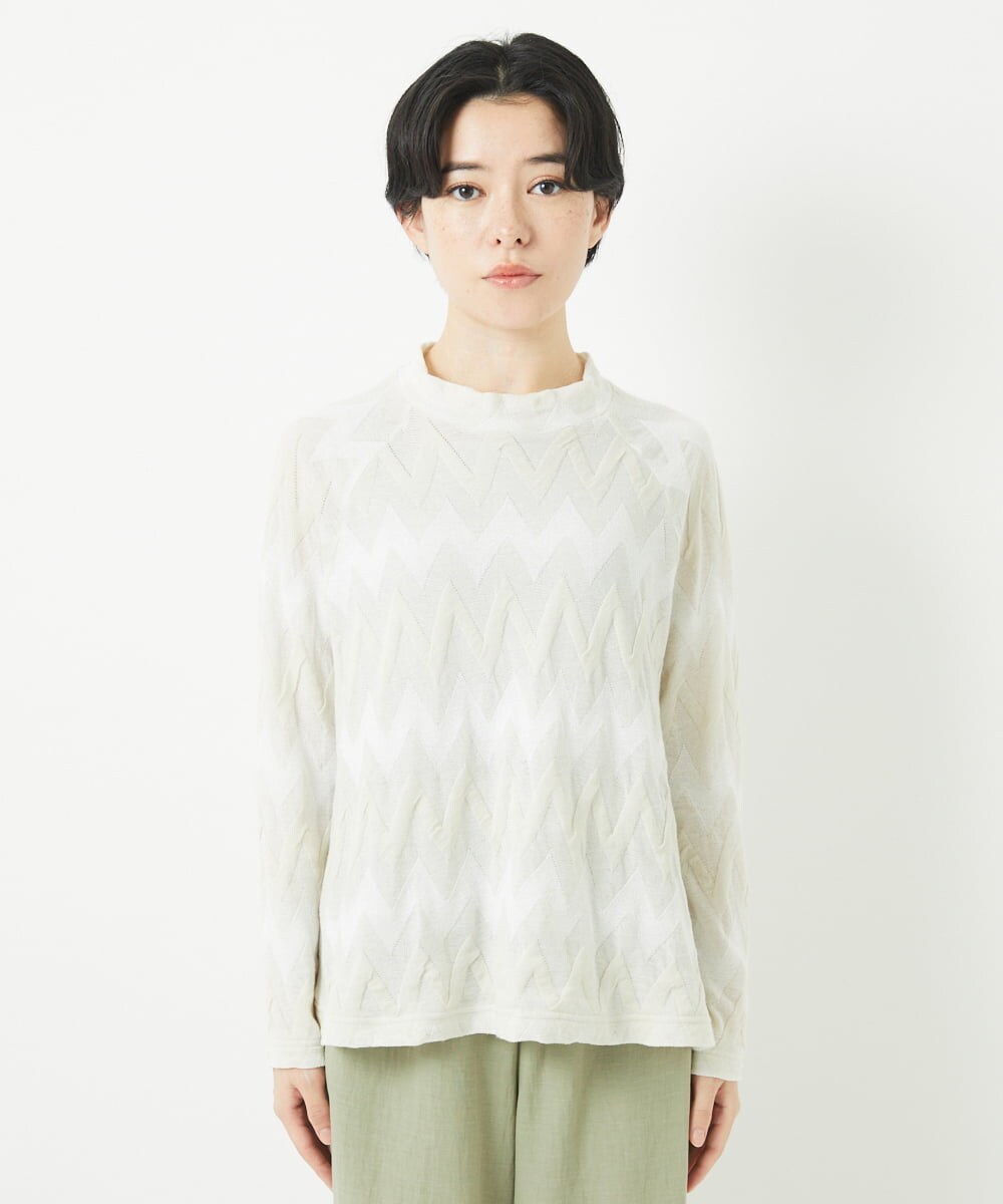 NHKGB11230 GIANNI LO GIUDICE(小さいサイズ)(メゾン ドゥ サンク) [日本製]ヤバネジャガードカットソー ベージュ
