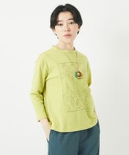 NHKGB12180 GIANNI LO GIUDICE(小さいサイズ)(メゾン ドゥ サンク) [日本製]エココットン9分袖カットソー イエロー