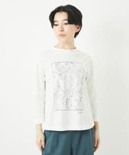 NHKGB12180 GIANNI LO GIUDICE(小さいサイズ)(メゾン ドゥ サンク) [日本製]エココットン9分袖カットソー ホワイト