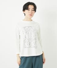 NHKGB12180 GIANNI LO GIUDICE(小さいサイズ)(メゾン ドゥ サンク) [日本製]エココットン9分袖カットソー ホワイト