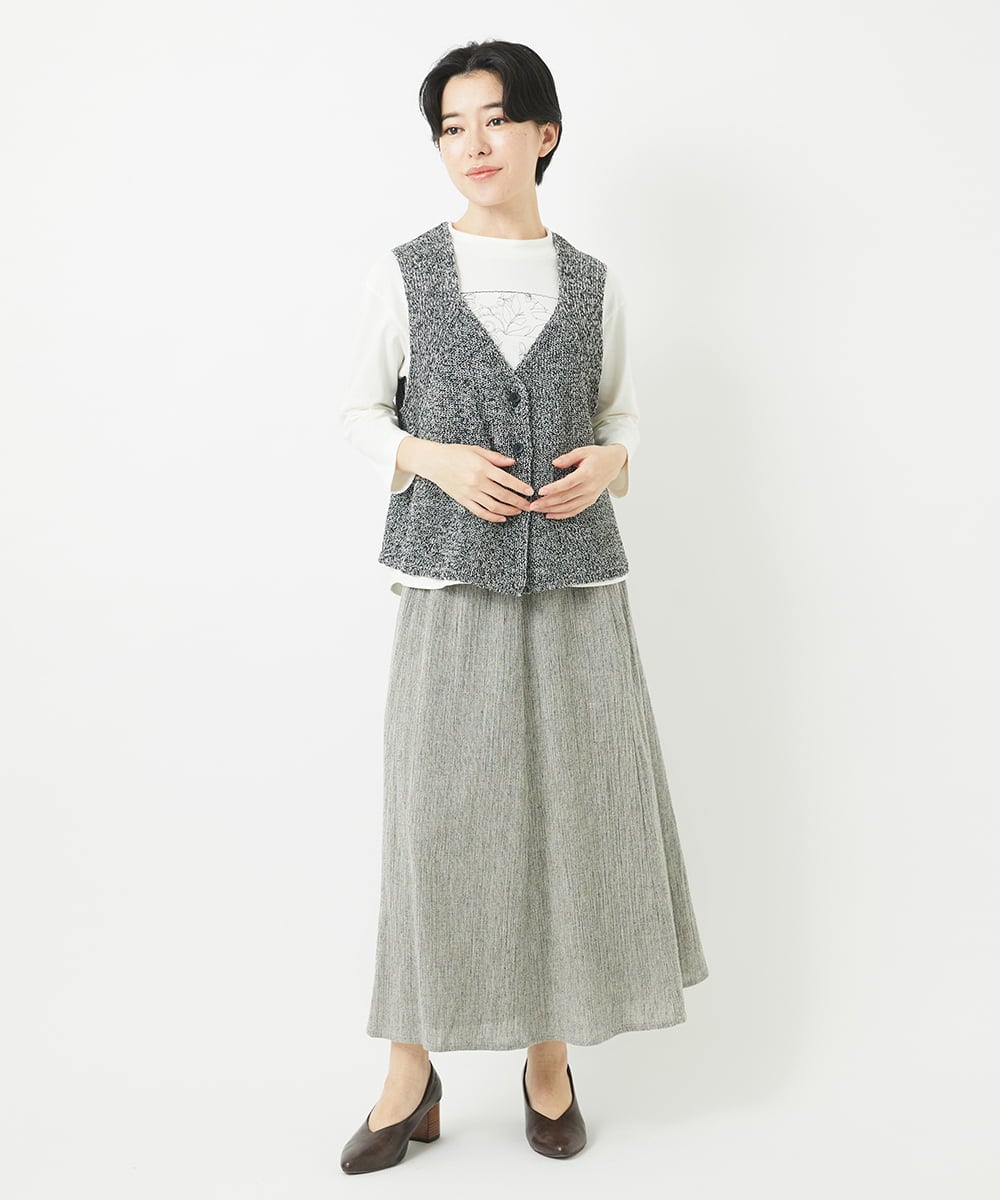 NHKGB12180 GIANNI LO GIUDICE(小さいサイズ)(メゾン ドゥ サンク) [日本製]エココットン9分袖カットソー ホワイト