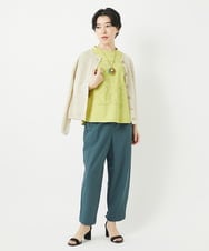 NHKGB12180 GIANNI LO GIUDICE(小さいサイズ)(メゾン ドゥ サンク) [日本製]エココットン9分袖カットソー ホワイト