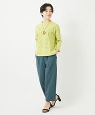 NHKGB12180 GIANNI LO GIUDICE(小さいサイズ)(メゾン ドゥ サンク) [日本製]エココットン9分袖カットソー ホワイト