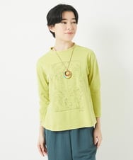 NHKGB12180 GIANNI LO GIUDICE(小さいサイズ)(メゾン ドゥ サンク) [日本製]エココットン9分袖カットソー ホワイト