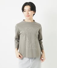 NHKGB12180 GIANNI LO GIUDICE(小さいサイズ)(メゾン ドゥ サンク) [日本製]エココットン9分袖カットソー ホワイト