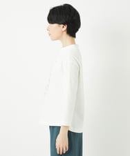NHKGB12180 GIANNI LO GIUDICE(小さいサイズ)(メゾン ドゥ サンク) [日本製]エココットン9分袖カットソー ホワイト