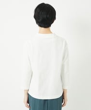 NHKGB12180 GIANNI LO GIUDICE(小さいサイズ)(メゾン ドゥ サンク) [日本製]エココットン9分袖カットソー ホワイト