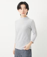 NHKGC80180 GIANNI LO GIUDICE(小さいサイズ)(メゾン ドゥ サンク) メロンメッシュハイネックプルオーバー ライトグレー