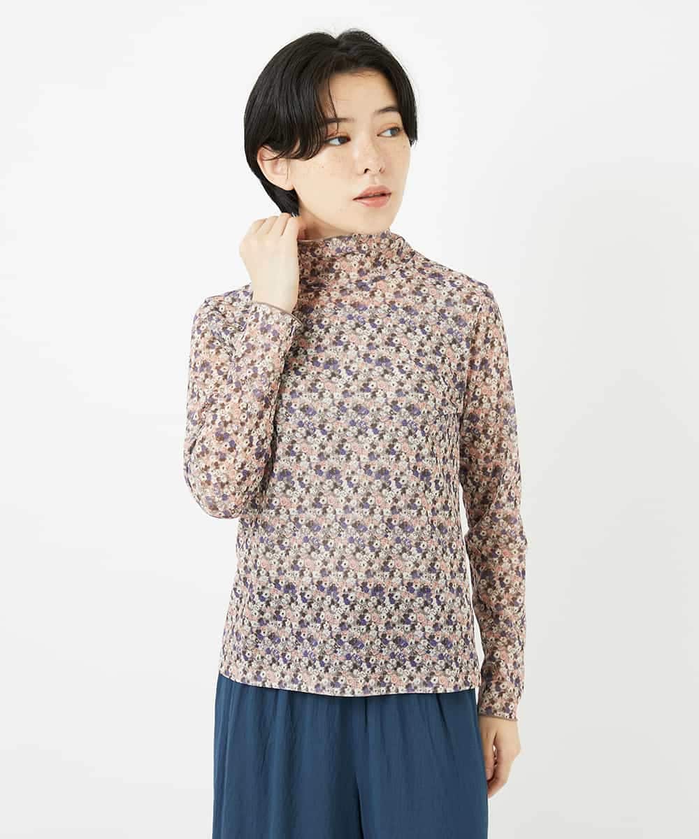 NHKGC89190 GIANNI LO GIUDICE(小さいサイズ)(メゾン ドゥ サンク) ぼかしフラワーハイネックプルオーバー ベージュ系