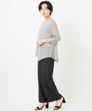 NHKGC93190 GIANNI LO GIUDICE(小さいサイズ)(メゾン ドゥ サンク) 小付きフラワープリントアシンメトリーデザインプルオーバー グリーン系