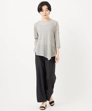NHKGC93190 GIANNI LO GIUDICE(小さいサイズ)(メゾン ドゥ サンク) 小付きフラワープリントアシンメトリーデザインプルオーバー グリーン系