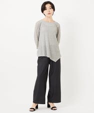 NHKGC93190 GIANNI LO GIUDICE(小さいサイズ)(メゾン ドゥ サンク) 小付きフラワープリントアシンメトリーデザインプルオーバー グリーン系