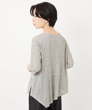 NHKGC93190 GIANNI LO GIUDICE(小さいサイズ)(メゾン ドゥ サンク) 小付きフラワープリントアシンメトリーデザインプルオーバー ベージュ系