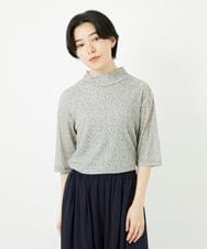 NHKGC94160 GIANNI LO GIUDICE(小さいサイズ)(メゾン ドゥ サンク) 小付きフラワープリントハイネックプルオーバー ベージュ系