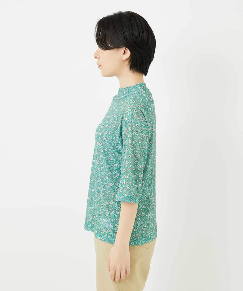 NHKGC94160 GIANNI LO GIUDICE(小さいサイズ)(メゾン ドゥ サンク) 小付きフラワープリントハイネックプルオーバー グリーン系