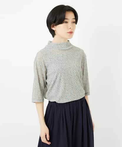 Maison de CINQ(メゾン ドゥ サンク) 小付きフラワープリントハイネックプルオーバー ベージュ 36