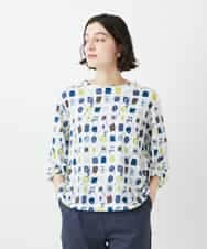 NHKGD20230 GIANNI LO GIUDICE(小さいサイズ)(メゾン ドゥ サンク) [日本製]マーベラステンジクプリントカットソー グリーン系