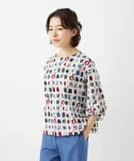 NHKGD20230 GIANNI LO GIUDICE(小さいサイズ)(メゾン ドゥ サンク) [日本製]マーベラステンジクプリントカットソー グリーン系