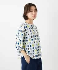 NHKGD20230 GIANNI LO GIUDICE(小さいサイズ)(メゾン ドゥ サンク) [日本製]マーベラステンジクプリントカットソー グリーン系