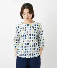 NHKGD20230 GIANNI LO GIUDICE(小さいサイズ)(メゾン ドゥ サンク) [日本製]マーベラステンジクプリントカットソー グリーン系