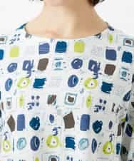 NHKGD20230 GIANNI LO GIUDICE(小さいサイズ)(メゾン ドゥ サンク) [日本製]マーベラステンジクプリントカットソー グリーン系