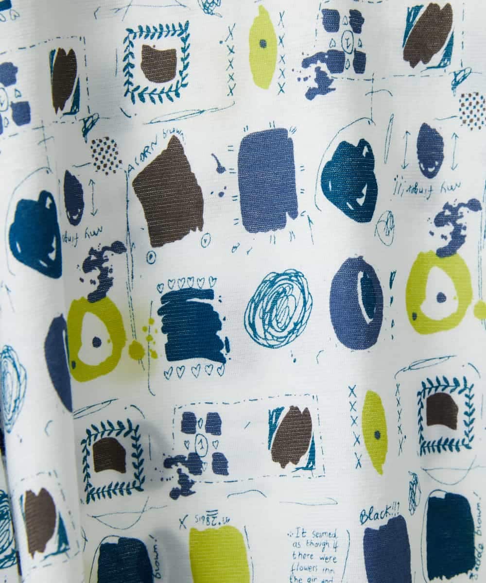 NHKGD20230 GIANNI LO GIUDICE(小さいサイズ)(メゾン ドゥ サンク) [日本製]マーベラステンジクプリントカットソー グリーン系