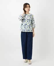 NHKGD20230 GIANNI LO GIUDICE(小さいサイズ)(メゾン ドゥ サンク) [日本製]マーベラステンジクプリントカットソー グリーン系