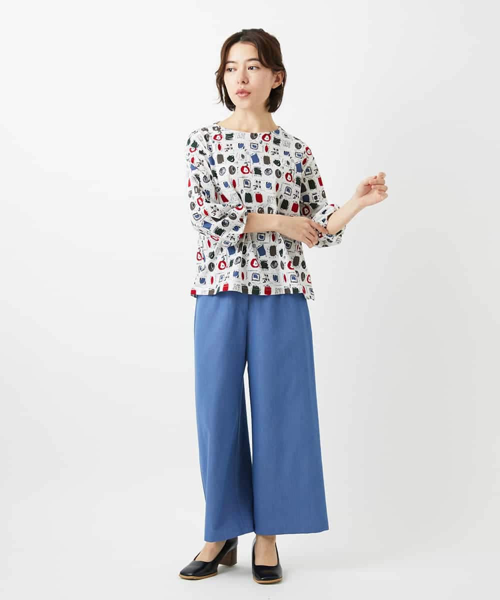 NHKGD20230 GIANNI LO GIUDICE(小さいサイズ)(メゾン ドゥ サンク) [日本製]マーベラステンジクプリントカットソー グリーン系