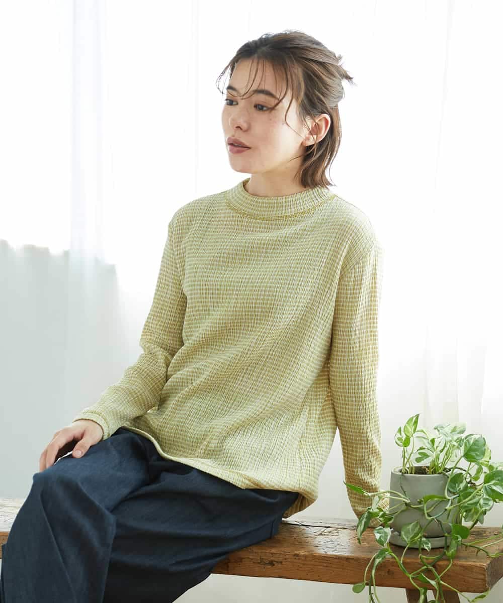 NHKGD30190 GIANNI LO GIUDICE(小さいサイズ)(メゾン ドゥ サンク) [日本製]カールマイヤーチェックカットソー ベージュ