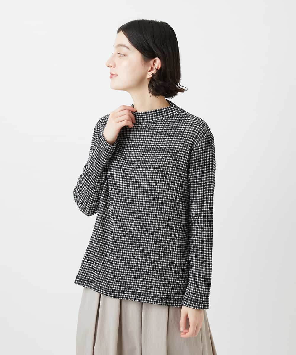 NHKGD30190 GIANNI LO GIUDICE(小さいサイズ)(メゾン ドゥ サンク) [日本製]カールマイヤーチェックカットソー ベージュ