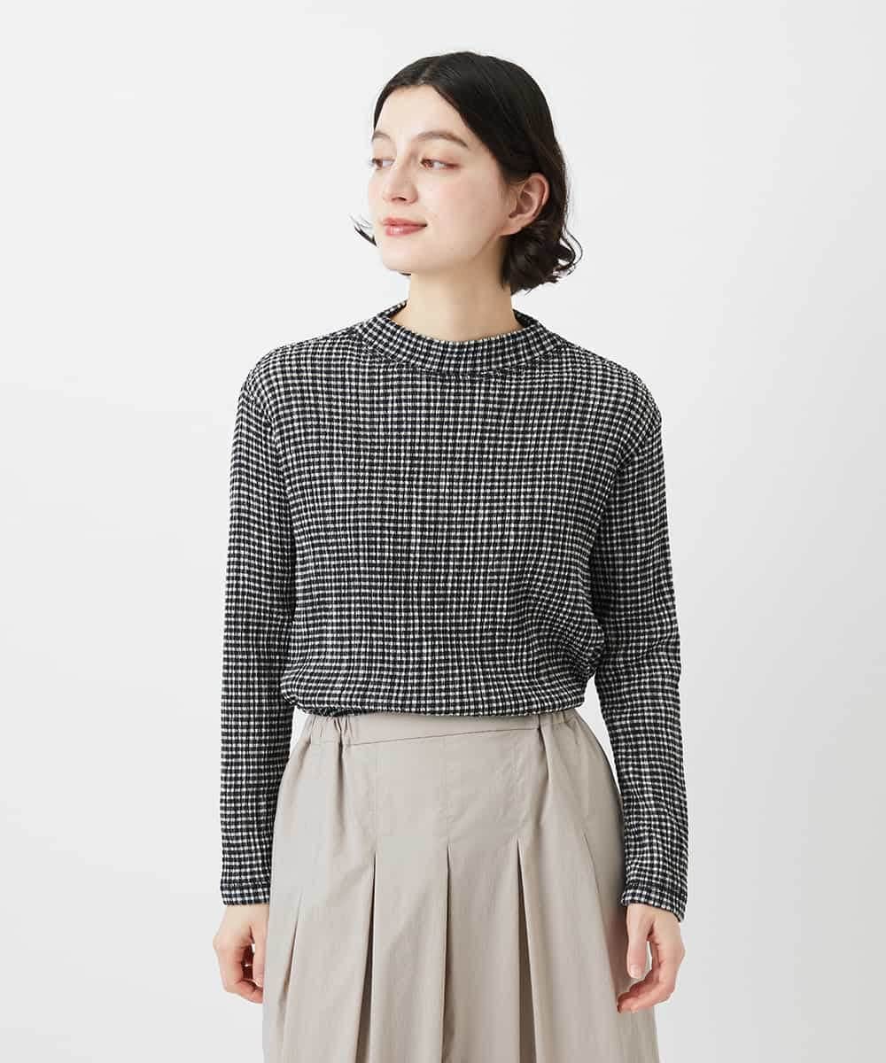 NHKGD30190 GIANNI LO GIUDICE(小さいサイズ)(メゾン ドゥ サンク) [日本製]カールマイヤーチェックカットソー ベージュ