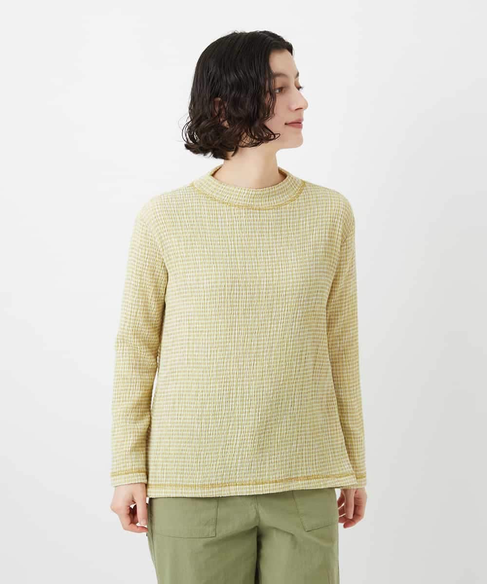 NHKGD30190 GIANNI LO GIUDICE(小さいサイズ)(メゾン ドゥ サンク) [日本製]カールマイヤーチェックカットソー ベージュ