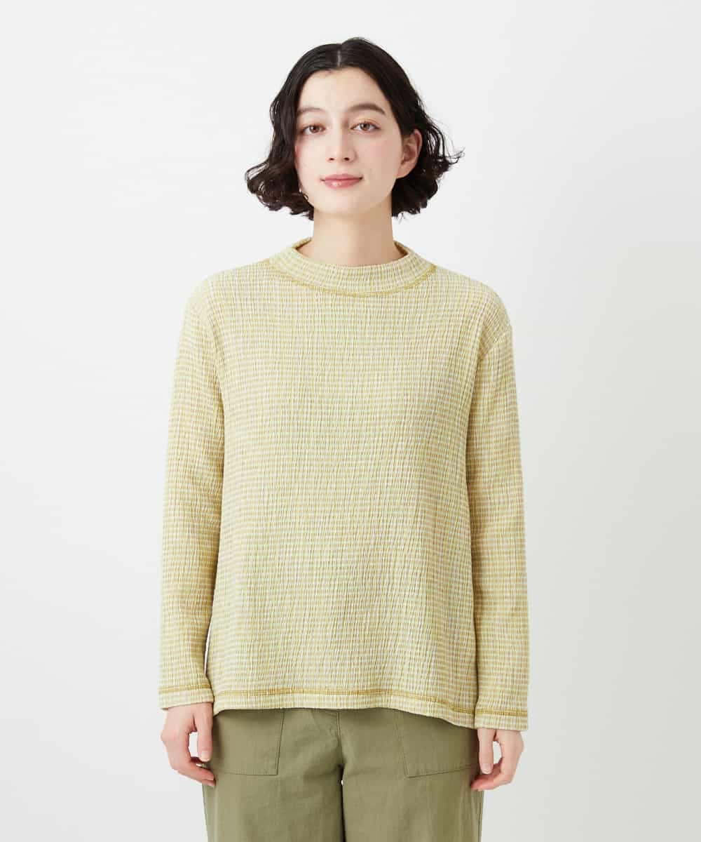 NHKGD30190 GIANNI LO GIUDICE(小さいサイズ)(メゾン ドゥ サンク) [日本製]カールマイヤーチェックカットソー ベージュ