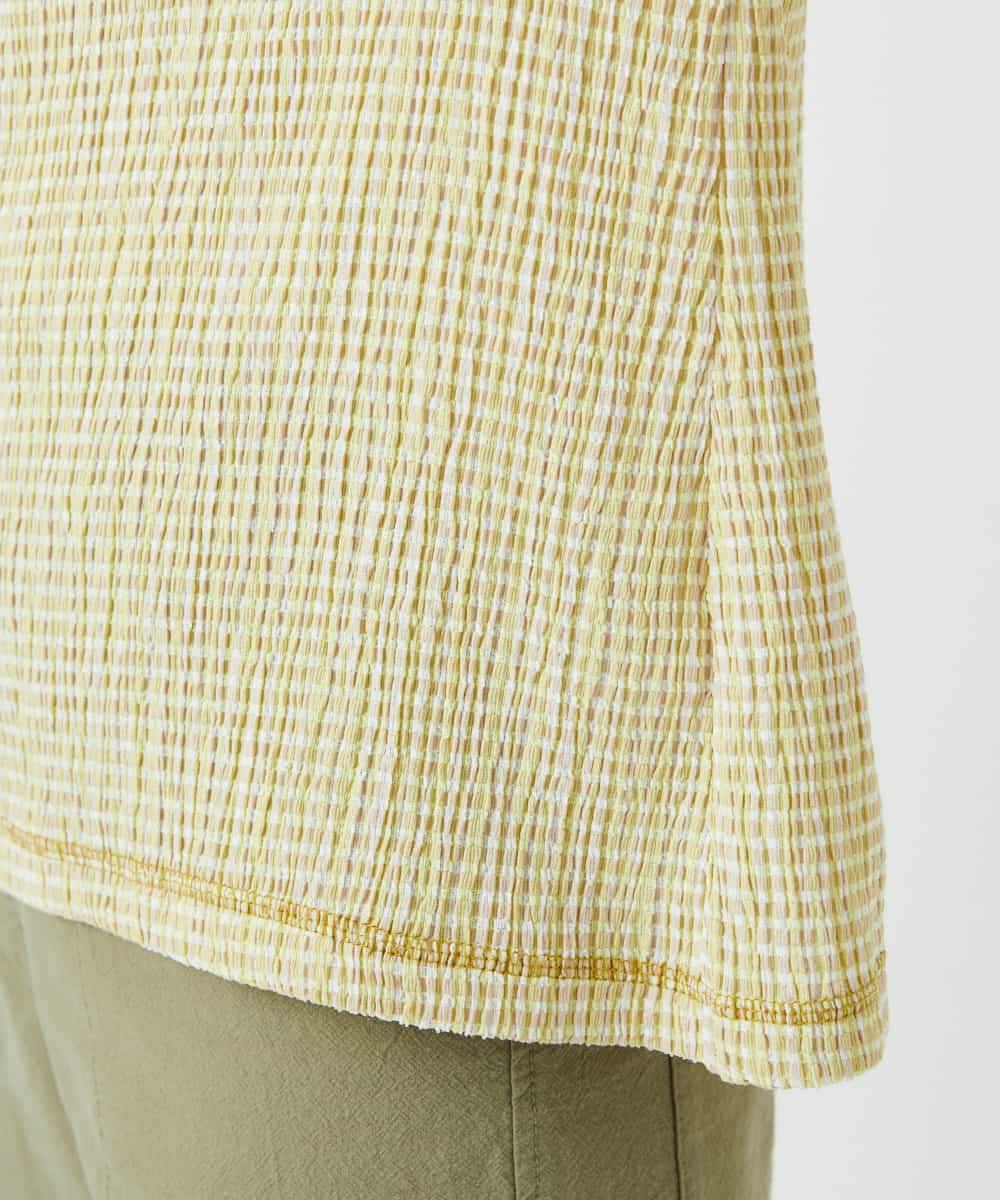 NHKGD30190 GIANNI LO GIUDICE(小さいサイズ)(メゾン ドゥ サンク) [日本製]カールマイヤーチェックカットソー ベージュ