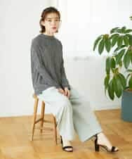 NHKGD30190 GIANNI LO GIUDICE(小さいサイズ)(メゾン ドゥ サンク) [日本製]カールマイヤーチェックカットソー ベージュ