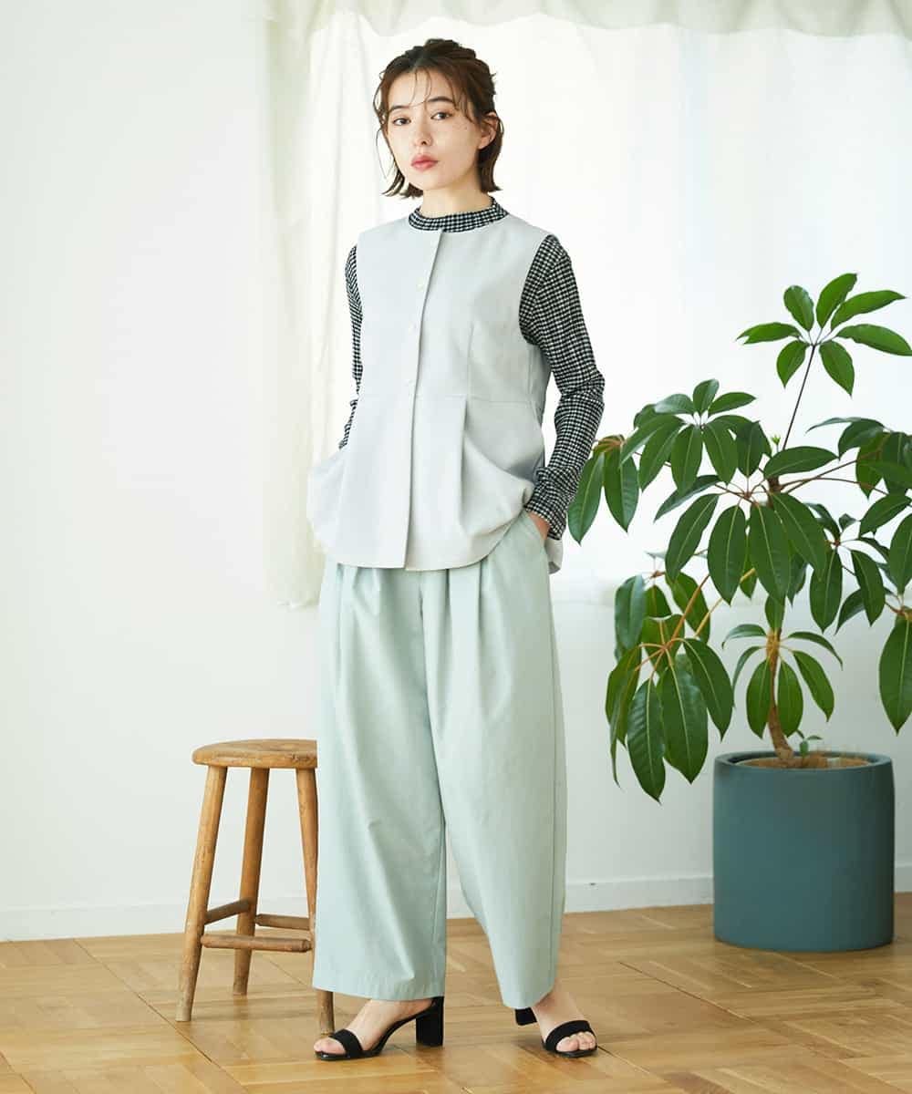 NHKGD30190 GIANNI LO GIUDICE(小さいサイズ)(メゾン ドゥ サンク) [日本製]カールマイヤーチェックカットソー ベージュ