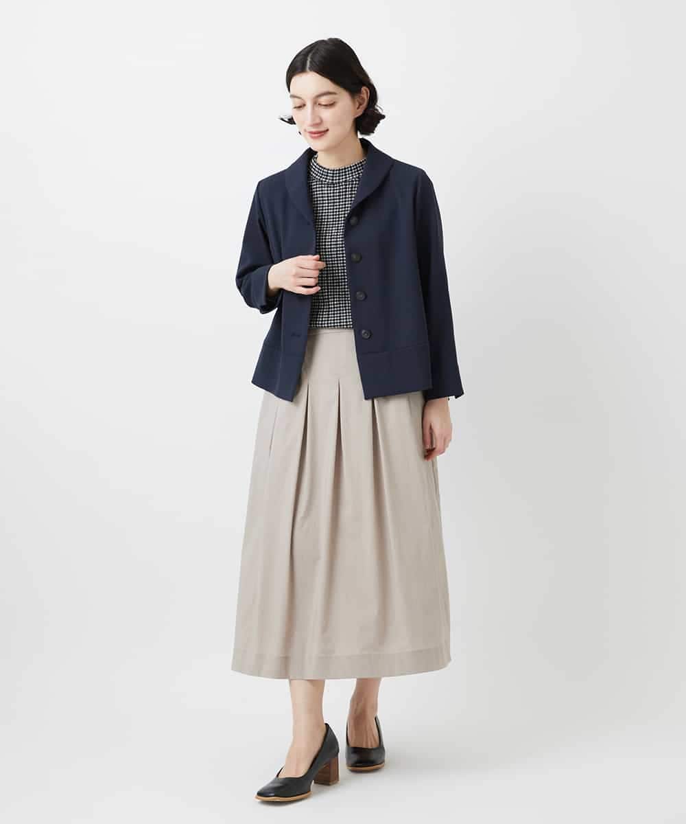 NHKGD30190 GIANNI LO GIUDICE(小さいサイズ)(メゾン ドゥ サンク) [日本製]カールマイヤーチェックカットソー ベージュ