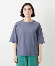 NHKGE40210 GIANNI LO GIUDICE(小さいサイズ)(メゾン ドゥ サンク) クールローレルスカイコットTシャツ ラベンダー