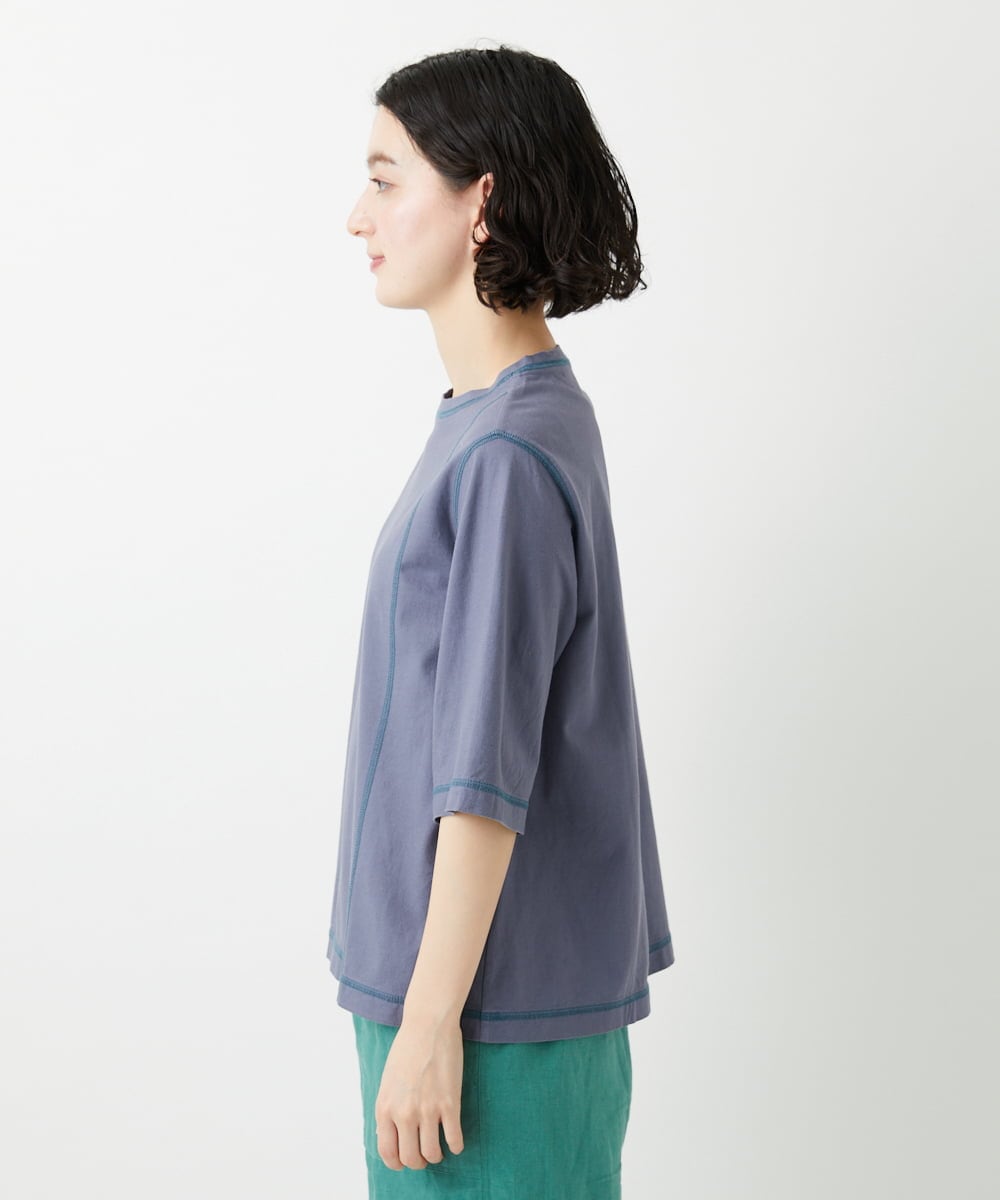 NHKGE40210 GIANNI LO GIUDICE(小さいサイズ)(メゾン ドゥ サンク) クールローレルスカイコットTシャツ ラベンダー